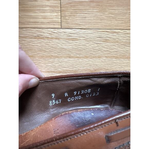 Allen Edmonds Manchester Tassel Loafers Mens Brown Leather Brogue Size 9 main image 7